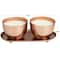 Jasmine Scented Candles in Hammered Copper Bowls Set
